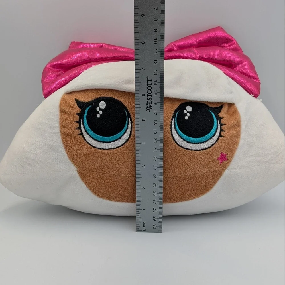 LOL Surprise Diva Plush Pillow White Pink Bow MGA Entertainment Kids Room Decor